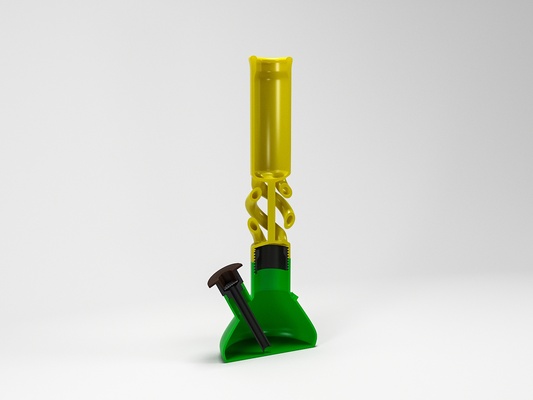 modulaire l'eau tuyau 3d impression modèle forme d'épingle bang 3d print model - Mito3D