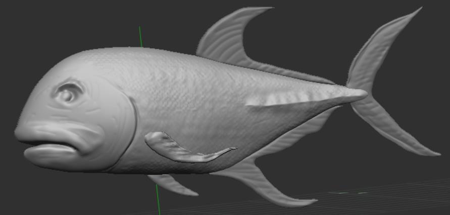 gt fish pinshape 3D print model - Mito3D