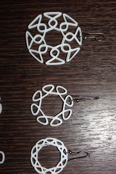 éco boucles d'oreilles forme d'épingle 3d print model - Mito3D