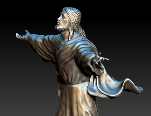 jesus go to heaven statue 3d model pinshape sculpture 3d print model - Mito3D