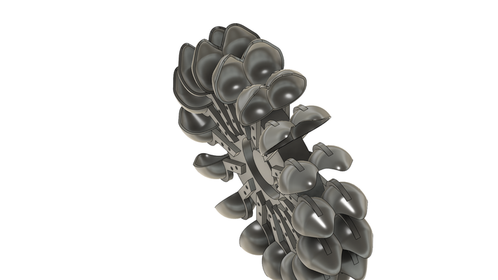 pelton turbine forme d'épingle 3d print model - Mito3D