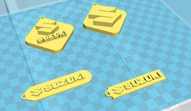 portachiavi suzuki multi versione pinshape chiave sukuzi moto keychain 3d print model - Mito3D