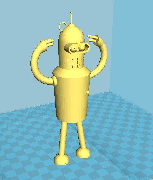 bender futurama llavero pinshape Diseño 3d 3D print model - Mito3D