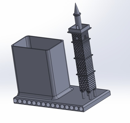 pencil case pinshape pencilbox 3d print model - Mito3D