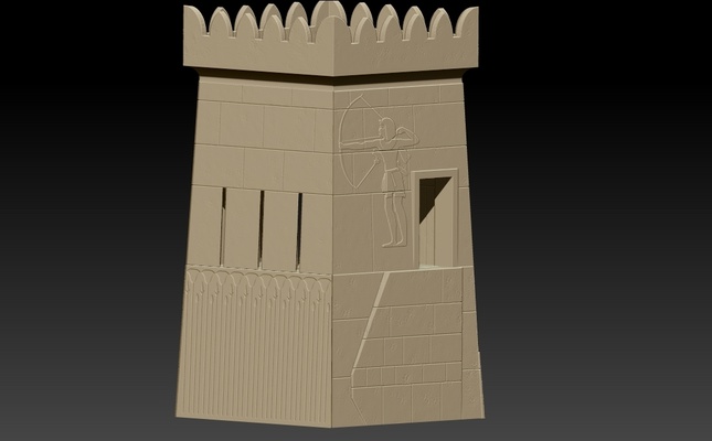 egyptian tower pinshape egypt 3d print model - Mito3D