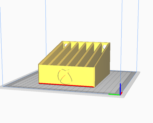 wall mounted xbox oyun organizatör kulp destek iğne şekli 3d print model - Mito3D