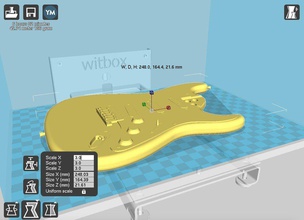 fender stratocaster pinshape Gitarre 3d print model - Mito3D