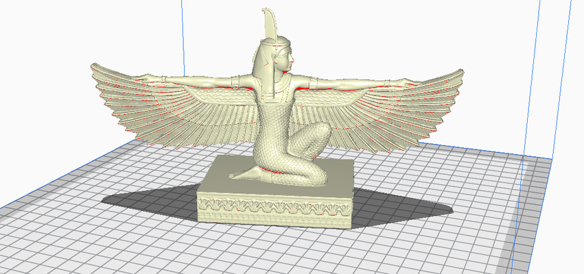 diosa medida antiguo egipcio forma alfiler 3d print model - Mito3D