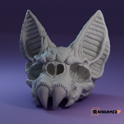 yarasa kafatası iğne şekli 3d print model - Mito3D