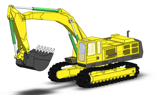 excavatrice forme d'épingle camion 3d print model - Mito3D