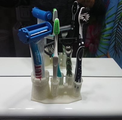 escova dente suporte alfinete 3d print model - Mito3D