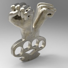 knuckle duster poings pinshape Conception 3d 3d print model - Mito3D