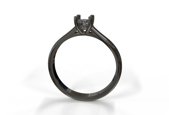 21ct diamante noivado anel alfinete 3d print model - Mito3D