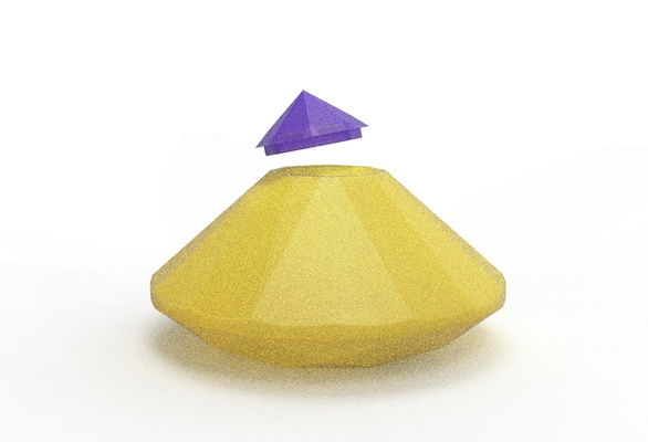 diamond urn pinshape 3d print model - Mito3D