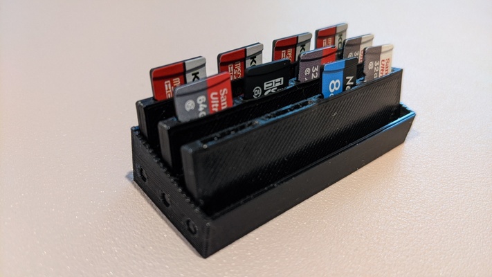 micro sd carte titulaire soutien forme d'épingle 3d design 3d print model - Mito3D