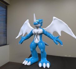 veemon figura ação scuilpt pinshape exveemon digimon criatura personagem anime 3d print model - Mito3D