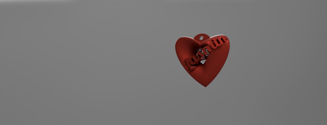 coração pendente alfinete 3d print model - Mito3D