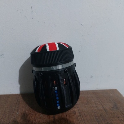 grenade pem tachymètre arc ciel siège grenade forme d'épingle rainbow siege 3d print model - Mito3D