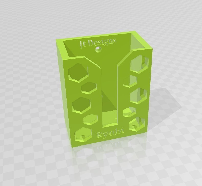ryobi batería soporte forma alfiler perforar 3D print model - Mito3D