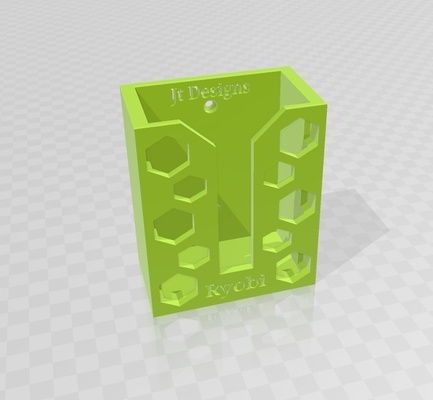 ryobi batteria titolare supporto forma spillo trapano 3d print model - Mito3D