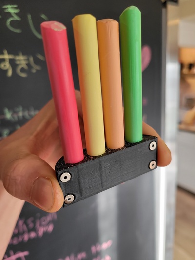 magnetic chalk holder pinshape 3d print model - Mito3D