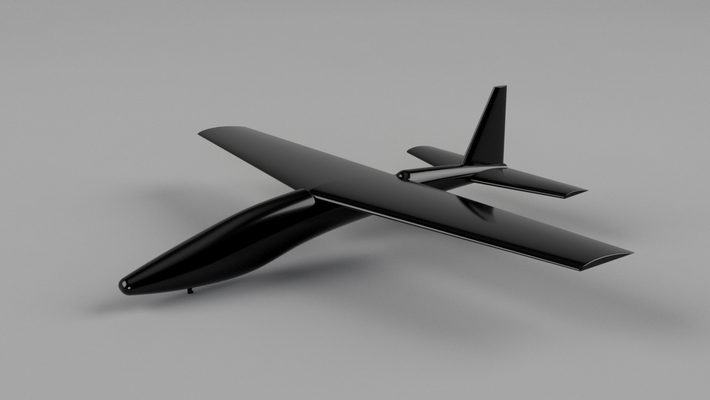 planador lançamento elástico banda alfinete glider plane toys wing 3d print model - Mito3D