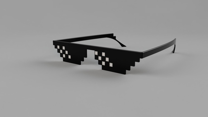 lentes minecraft forma alfiler toys glasses minecraft 3d print model - Mito3D