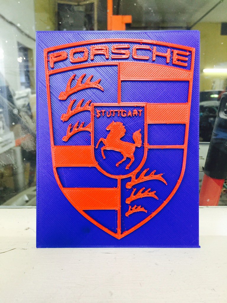 porsche logotipo pinshape 3d 3D print model - Mito3D