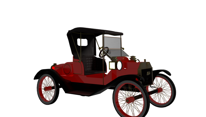 gué courir 1910 forme d'épingle ford runabout 3d print model - Mito3D