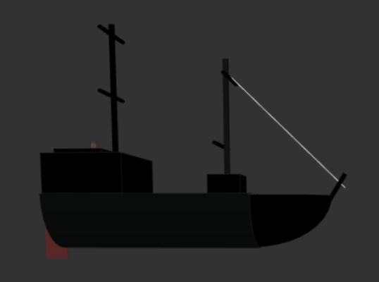 pirata embarcacion forma alfiler barco 3d print model - Mito3D