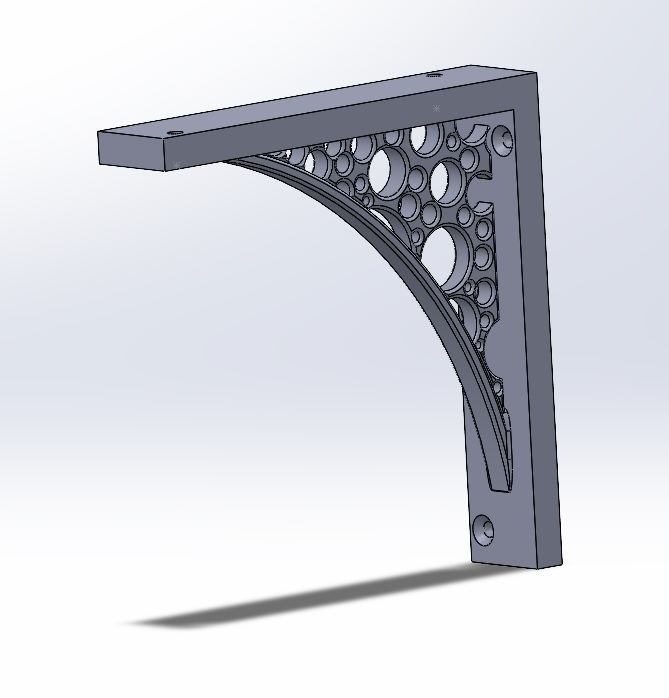 mensola buchi forma spillo scaffali 3D print model - Mito3D