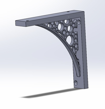 étagère trous forme d'épingle étagères 3d print model - Mito3D