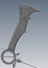 draven's axe league legends pinshape weapon sword lol draven 3d print model - Mito3D