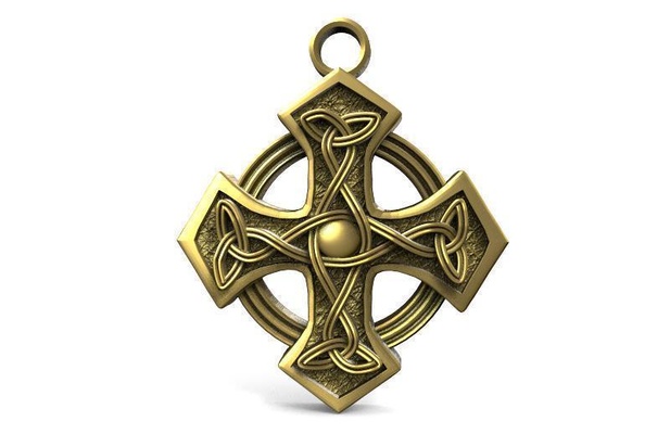 celtic cross pendant 6 pinshape 3d print model - Mito3D