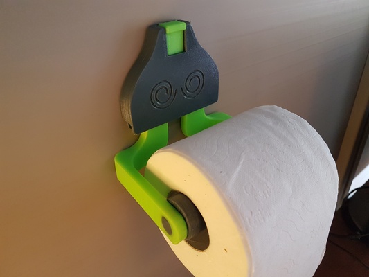 toilette papier titulaire soutien forme d'épingle 3d print model - Mito3D