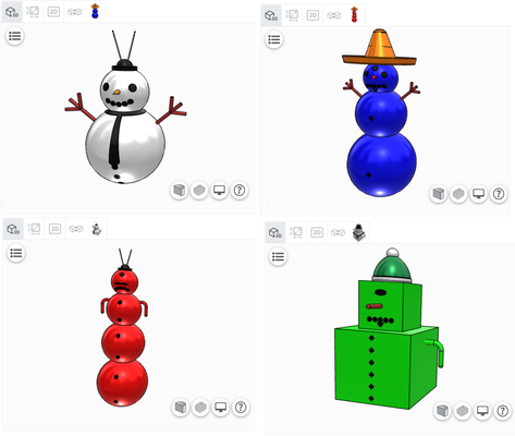 snowman configurator pinshape 3d print model - Mito3D