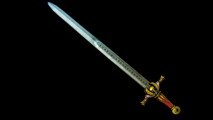 fantezi kılıç iğne şekli warhammer 3d print model - Mito3D