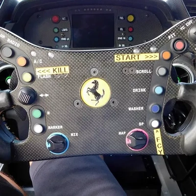 ferrari 488 gt3 replica steering wheel knob pinshape sim 3d print model - Mito3D