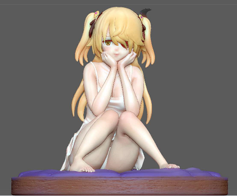 belle fille forme d'épingle jeu personnage 3d print model - Mito3D