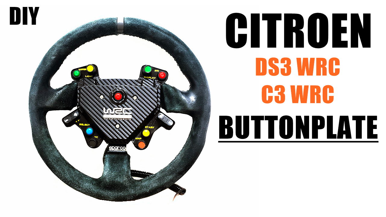 bricolaje diy citroen ds3 c3 botón plato 2 forma alfiler wrc 3D print model - Mito3D