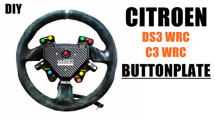 diy citroen ds3 c3 button plate ver2 pinshape wrc 3d print model - Mito3D