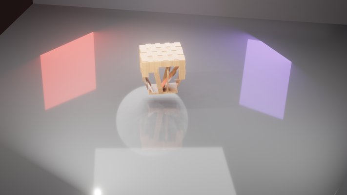 table pinshape blender- texture 3d print model - Mito3D