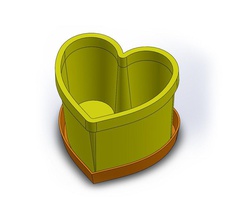 cuore polline pinshape disegno 3d 3d print model - Mito3D