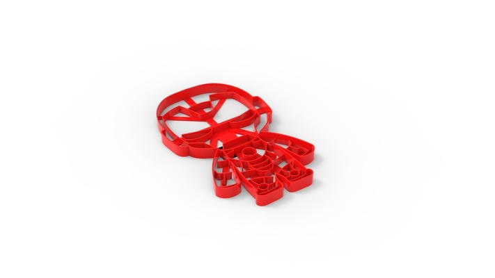 hierro hombre xl galleta cortador forma alfiler cookie cutters 3d print model - Mito3D