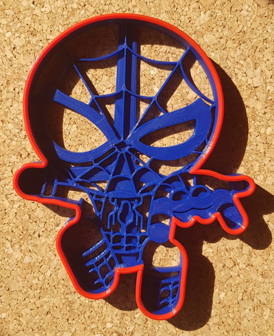 spider man xl cookie cutter pinshape cookie-cutters 3d print model - Mito3D