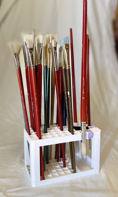 artist brush holder drier pinshape 3d print model - Mito3D