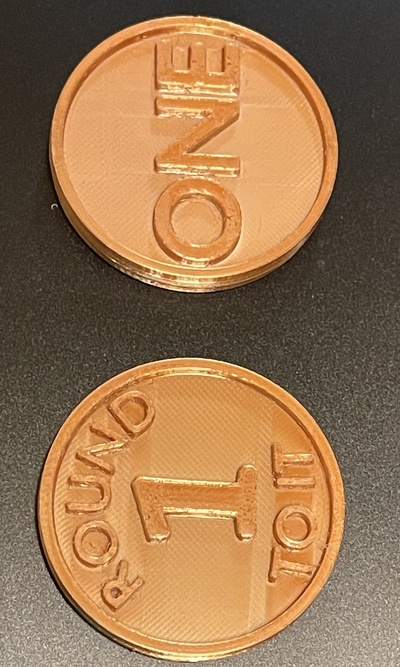 round to it monnaie forme d'épingle 3d print model - Mito3D