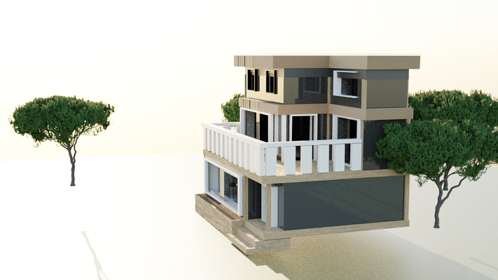 casa forma alfiler arquitectónico 3d print model - Mito3D