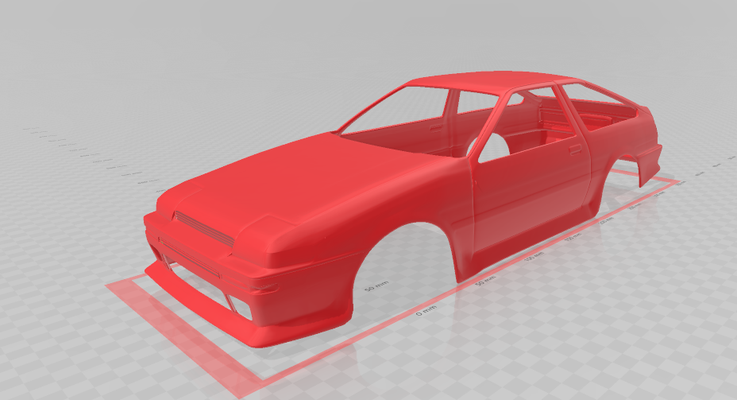 toyota ae86 rc copertura corporea forma spillo car 3d print model - Mito3D