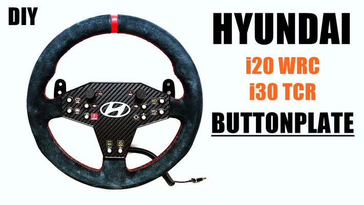 faça hyundai automobilismo i20 wrc i30 tcr placa botão alfinete 3d print model - Mito3D